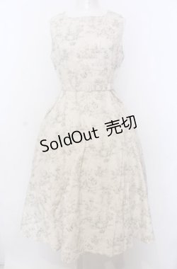 画像1: an another angelus / トワル柄ノースリーブワンピース F アイボリー O-25-07-27-025-CA-OP-OW-OS
