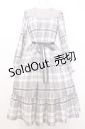 Melody BasKet / Melodyタータンティアードワンピース  グレー O-25-07-27-027-LO-OP-OW-OS