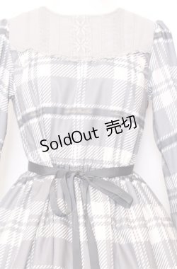 画像2: Melody BasKet / Melodyタータンティアードワンピース  グレー O-25-07-27-027-LO-OP-OW-OS