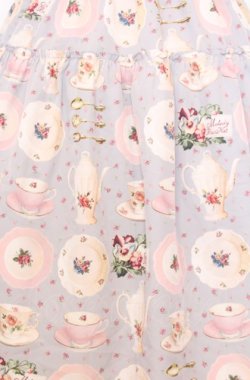 画像2: Melody BasKet / Tea salonワンピース M グレー O-25-07-27-029-LO-OP-OW-OS
