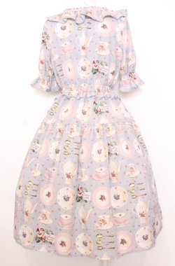 画像3: Melody BasKet / Tea salonワンピース M グレー O-25-07-27-029-LO-OP-OW-OS