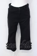 PEACE NOW / 裾ベルテッドパンツ  ブラック O-25-07-28-001-PU-PA-IG-OS