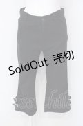 PEACE NOW / 裾ベルテッドパンツ  ブラック O-25-07-28-001-PU-PA-IG-ZS