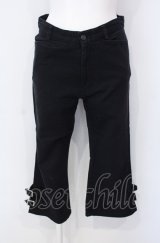 PEACE NOW / 裾ベルテッドパンツ  ブラック O-25-07-28-001-PU-PA-IG-OS