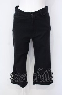 PEACE NOW / 裾ベルテッドパンツ  ブラック O-25-07-28-001-PU-PA-IG-ZS