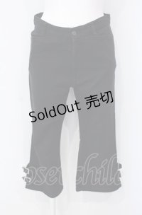 PEACE NOW / 裾ベルテッドパンツ  ブラック O-25-07-28-001-PU-PA-IG-ZS