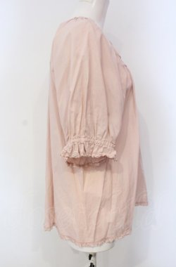 画像2: PINK HOUSE / ピコフリルプルブラウス  ピンク O-25-07-28-032-LO-BL-IG-OS