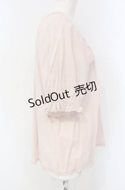 画像2: PINK HOUSE / ピコフリルプルブラウス  ピンク O-25-07-28-032-LO-BL-IG-ZI