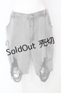 REFLEM / クラッシュデニムハーフパンツ F グレー O-25-07-28-006-PU-PA-OW-OS
