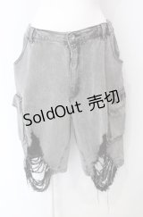 REFLEM / クラッシュデニムハーフパンツ F グレー O-25-07-28-006-PU-PA-OW-OS