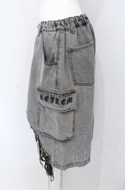 画像2: REFLEM / クラッシュデニムハーフパンツ F グレー O-25-07-28-006-PU-PA-OW-OS