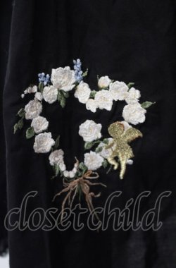画像2: PINK HOUSE / ハートブーケ刺繍シャーリングチュニック  クロ O-25-07-28-040-LO-TO-IG-OS