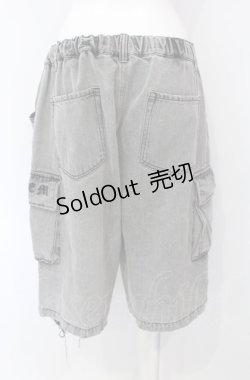画像3: REFLEM / クラッシュデニムハーフパンツ F グレー O-25-07-28-006-PU-PA-OW-OS