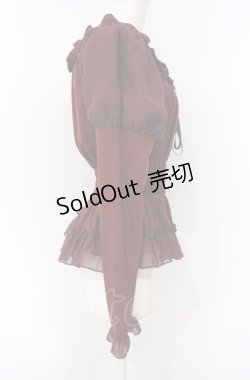 画像2: Sheglit / ゴムシャーリングカットソー  ワイン O-25-07-28-045-EL-TO-IG-OS