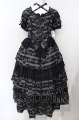 metamorphose / スワンボーダーロングワンピース  クロ O-25-07-28-007-ME-OP-IG-OS