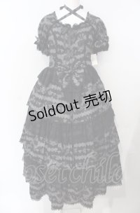 metamorphose / スワンボーダーロングワンピース  クロ O-25-07-28-007-ME-OP-IG-OS