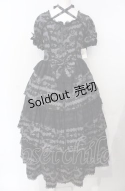 画像1: metamorphose / スワンボーダーロングワンピース  クロ O-25-07-28-007-ME-OP-IG-OS