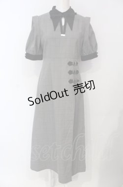 画像1: EAT ME / ベルテッドバイカラーワンピース M グレー×クロ O-25-07-28-047-LO-OP-IG-OS