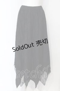 h.NAOTO / レースレイヤードスカート  ブラック O-25-07-28-048-HN-SK-IG-ZY