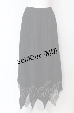 画像1: h.NAOTO / レースレイヤードスカート  ブラック O-25-07-28-048-HN-SK-IG-ZY