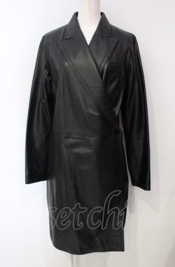 画像1: Jean Paul GAULTIER FEMME / 羊皮ロングジャケット 40 ブラック O-25-07-28-049-LO-CO-IG-OS