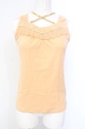 axes femme / ビジューホルター付きタンクトップ M オレンジ O-25-07-28-057-AX-TO-OW-OS