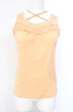 画像1: axes femme / ビジューホルター付きタンクトップ M オレンジ O-25-07-28-057-AX-TO-OW-ZT509 (1)