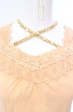 画像2: axes femme / ビジューホルター付きタンクトップ M オレンジ O-25-07-28-057-AX-TO-OW-ZT509 (2)