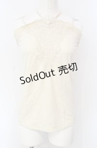 axes femme / レース重ねホルターキャミ M キナリ O-25-07-28-058-AX-TO-OW-OS