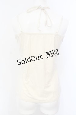 画像3: axes femme / レース重ねホルターキャミ M キナリ O-25-07-28-058-AX-TO-OW-OS
