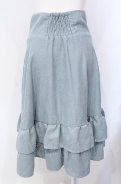 画像2: mon lily / ボタン配色フリルスカート M ブルー O-25-07-28-061-LO-SK-OW-OS
