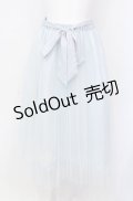 axes femme / プリーツチュールスカート M サックス O-25-07-28-063-AX-SK-OW-OS