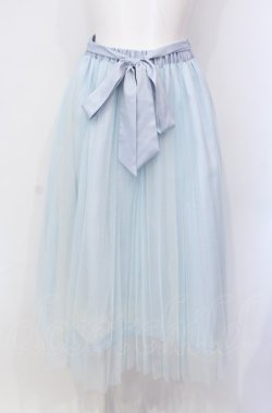 画像1: axes femme / プリーツチュールスカート M サックス O-25-07-28-063-AX-SK-OW-OS
