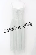 F&A / レースアップチュールキャミワンピース  グリーン O-25-07-28-067-LO-OP-IG-ZT159