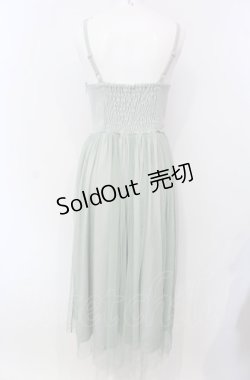 画像3: F&A / レースアップチュールキャミワンピース  グリーン O-25-07-28-067-LO-OP-IG-ZT159