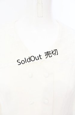 画像2: FA（Fi.n.t） / レース衿ダブル釦ブラウス  アイボリー O-25-07-28-073-LO-BL-IG-ZT027