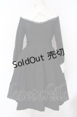 MIHO MATSUDA / ワンピース・リリィ M ブラック×ホワイト O-25-07-28-009-GO-OP-IG-OS