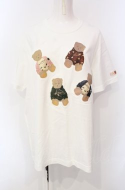 画像1: Karl Helmut / トレーナークマワッペンＴシャツ L シロ O-25-07-28-089-EL-TO-OW-OS