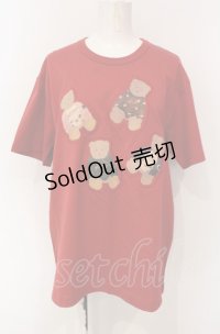 Karl Helmut / トレーナークマワッペンＴシャツ L アカ O-25-07-28-090-EL-TO-OW-OS