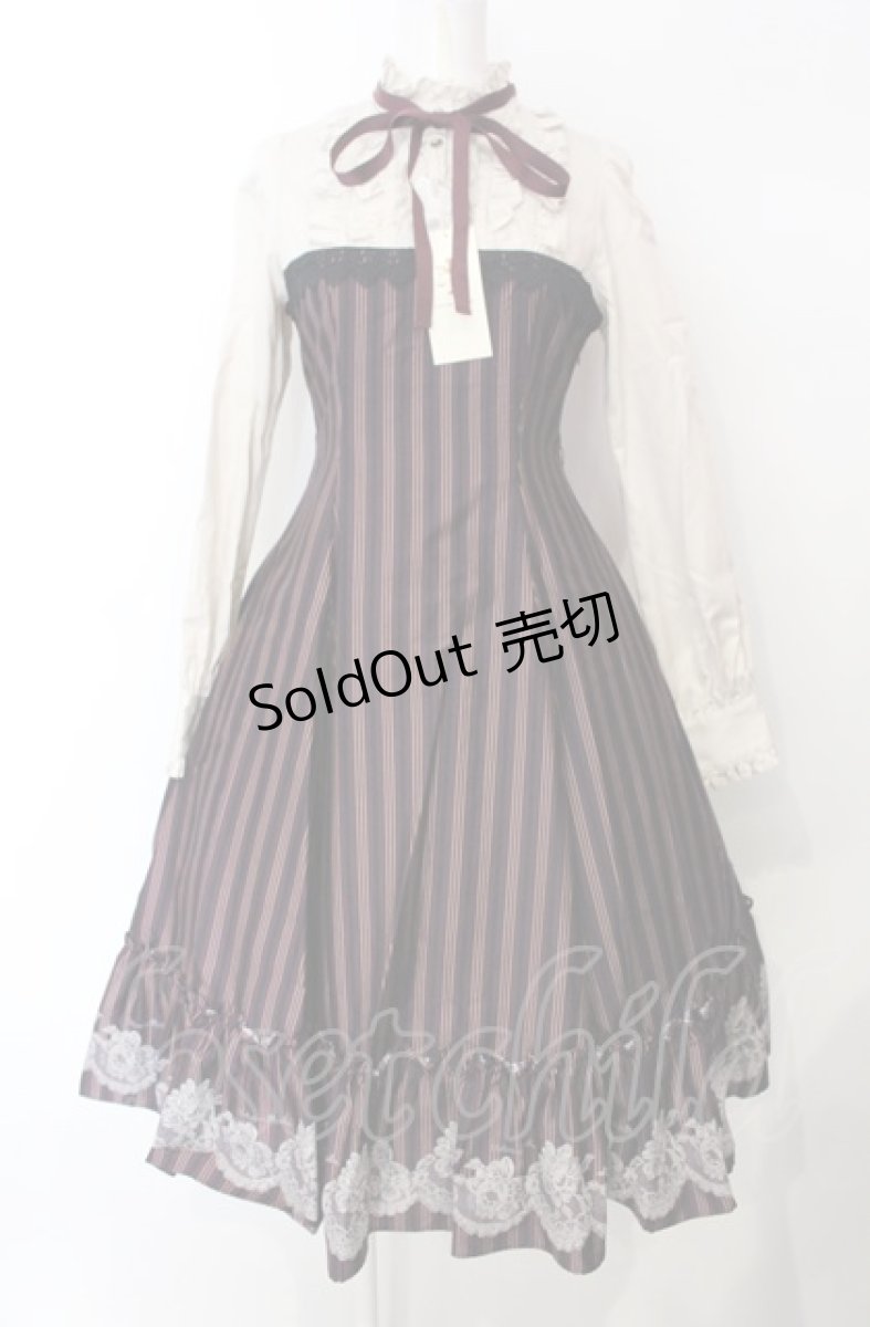 画像1: Victorian maiden / vintageレースレジメンドールドレス  ボルドー O-25-07-28-011-CL-OP-IG-OS (1)