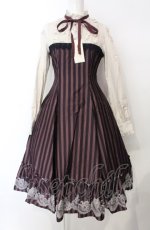 画像1: Victorian maiden / vintageレースレジメンドールドレス  ボルドー O-25-07-28-011-CL-OP-IG-OS (1)