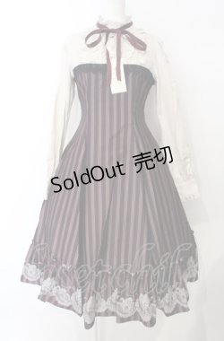 画像1: Victorian maiden / vintageレースレジメンドールドレス  ボルドー O-25-07-28-011-CL-OP-IG-OS