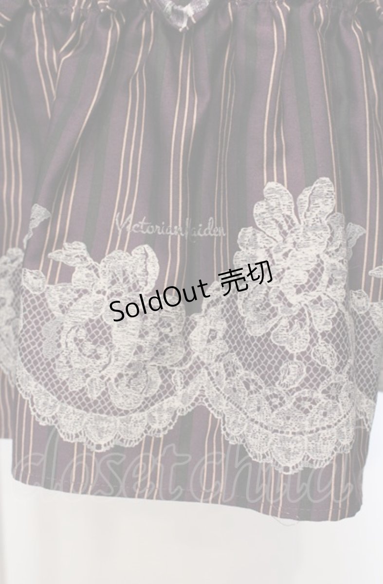 画像3: Victorian maiden / vintageレースレジメンドールドレス  ボルドー O-25-07-28-011-CL-OP-IG-OS (3)
