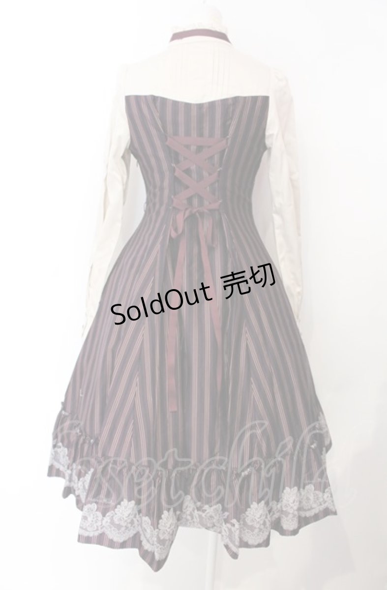 画像5: Victorian maiden / vintageレースレジメンドールドレス  ボルドー O-25-07-28-011-CL-OP-IG-OS (5)