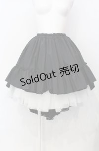 MARBLE / 前短後長スカート  ブラック O-25-07-28-020-GO-SK-IG-OS