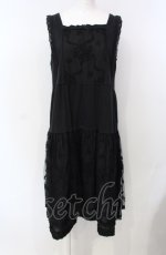 画像1: PINK HOUSE / ハートフルチュール使いノースリーブチュニック  クロ O-25-07-28-027-LO-OP-IG-ZI (1)