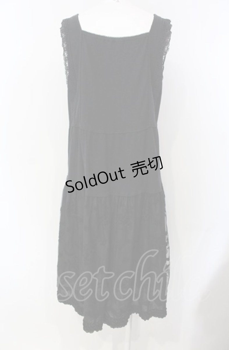 画像5: PINK HOUSE / ハートフルチュール使いノースリーブチュニック  クロ O-25-07-28-027-LO-OP-IG-ZI (5)