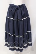 Emily Temple cute / ピンタックティアードスカート  ネイビー O-25-07-29-036-ET-SK-IG-OS