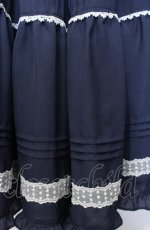 画像2: Emily Temple cute / ピンタックティアードスカート  ネイビー O-25-07-29-036-ET-SK-IG-ZT262 (2)