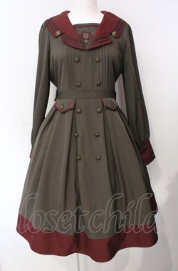 画像1: Amavel / Antique Emblemミリタリーワンピース  カーキグリーン O-25-07-29-039-CA-OP-IG-OS